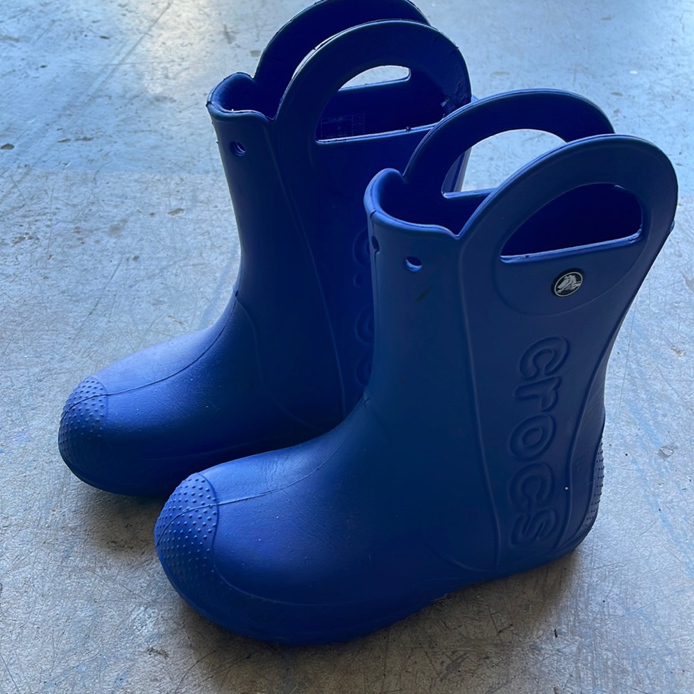 Crocs boots.  Great for rain